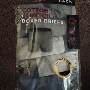 Rustler Gray Boxer Briefs - Cotton Stretch